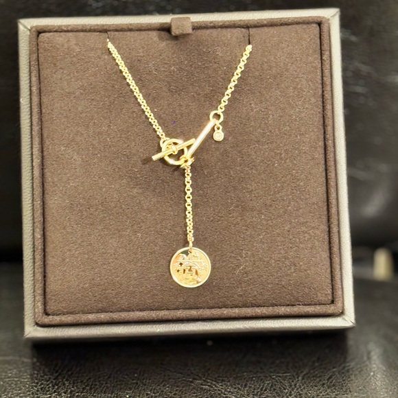 Rose gold Hermès Ex-Libris pendant, small model necklace - Picture 1 of 6